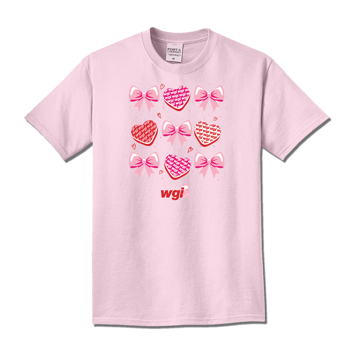 WGI Bows & Hearts Pink T-Shirt